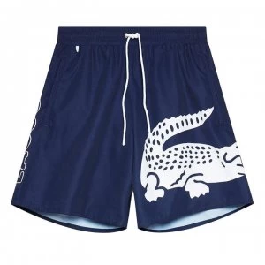 Lacoste Print Quick-Dry Swim Shorts - Navy 166