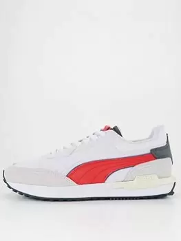 Puma Puma City Rider Electric, Grey/White/Red, Size 11, Men