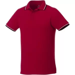 Elevate Mens Fairfield Polo With Tipping (2XL) (Red/Navy/White)