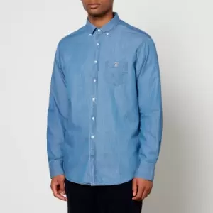 GANT Mens Regular Indigo Shirt - Semi Light Blue - XXL