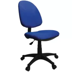 Single Lever Operators Chair In Blue - No Arms