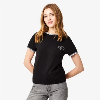 Jack Wills Trinkey Ringer T-Shirt - Black