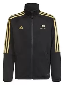 Boys, adidas Salah Junior Track Top - Black/Gold, Size 11-12 Years