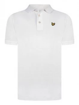 Lyle & Scott Boys Classic Short Sleeve Polo Shirt - White, Size 12-13 Years