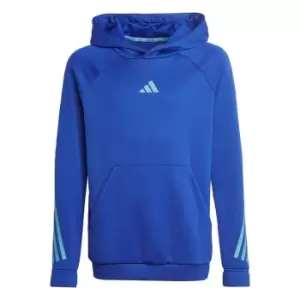 adidas Train Icons AEROREADY 3-Stripes Hoodie Kids - Lucid Blue / White / Semi Luci