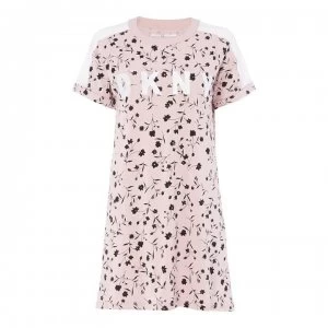 DKNY Floral T-Shirt Dress - Pink