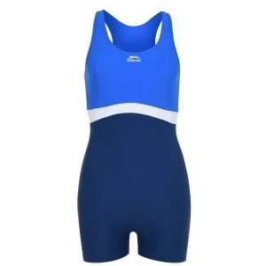 Slazenger Boyleg Swimsuit Ladies - Navy