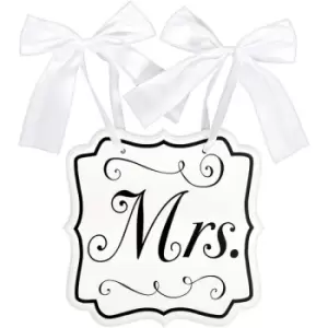 Mrs Chair Sign With Bows