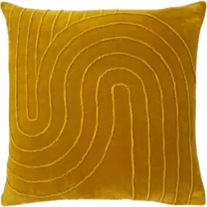 furn. Mangata Soft Velvet Cushion 45x45cm Ochre - Ochre