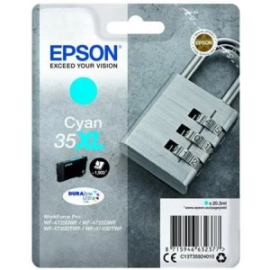 Epson Padlock 35XL Cyan Ink Cartridge