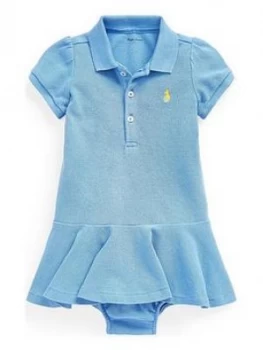 Ralph Lauren Baby Girls Classic Polo Dress - Blue