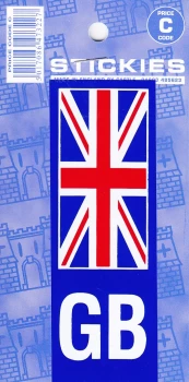 Outdoor Grade Vinyl Sticker Union Jack GB number plate CASTLE PROMOTIONS V603