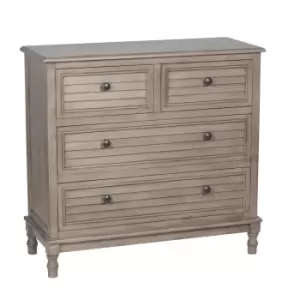 Toulouse 4-Drawer Natural Pine Drawer Unit Taupe