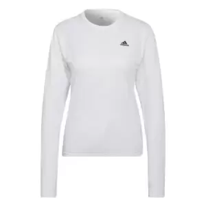 adidas Run Icons Running Long-Sleeve Top Womens - White