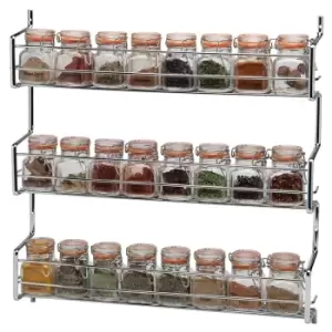 Hahn Rack & Rail Company Metal Wall / Cupboard 3 Tier Spice Rack - Chrome