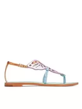 Sophia Webster Butterfly Flat Sandals - Pastel Metallic Mix