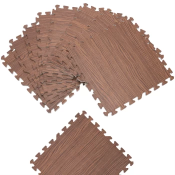 Interlocking Floor Mats - Wooden Design 8 Pieces