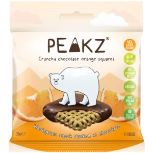 Peakz Crunchy Chocolate Orange Squares 32g