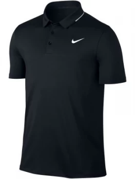 Mens Nike Dry Solid Polo Black