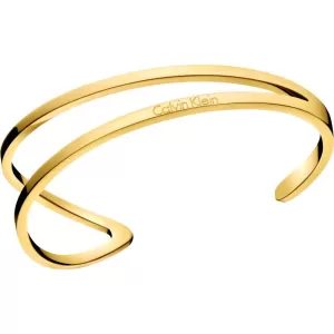 Ladies Calvin Klein Gold Plated Small Outline Bangle KJ6VJF10010S