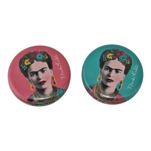 Set of 2 Frida Kahlo Design Compact Mirrors