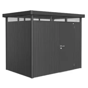 Biohort Highline Metal Shed H2 Standard door 9 x 6 - Dark Grey