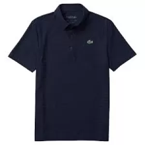 Mens Lacoste SPORT Textured Breathable Golf Polo Shirt Size 5 - L Blue