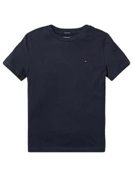 Tommy Hilfiger Boys Essential Flag T-Shirt - Navy, Size 12 Years