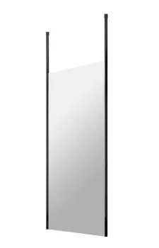 Hudson Reed 700mm Wetroom Screen With Ceiling Posts - Matt Black