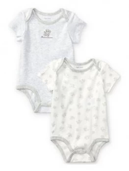 Ralph Lauren Baby 2 Pack Bear Print Bodysuits - Grey, Size Age: Newborn