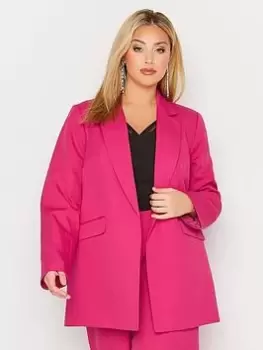 Yours Tailored Blazer Magenta, Pink, Size 16, Women