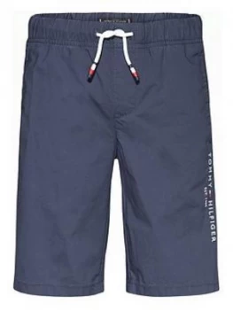 Tommy Hilfiger Boys Stretch Poplin Shorts - Navy, Size 12 Years