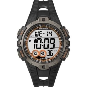 Timex T5K801 Mens Marathon Full Size Digital Watch Black Orange