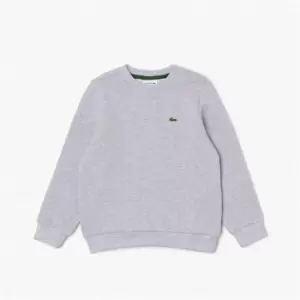 Lacoste Lacoste Logo Fleece Crew Neck Sweater Juniors - Grey