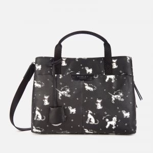 Radley Womens Maple Cross Fun Pups Medium Ziptop Multiway Bag - Black