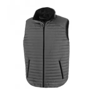 Result Adults Unisex Thermoquilt Gilet (3XL) (Grey/Black)