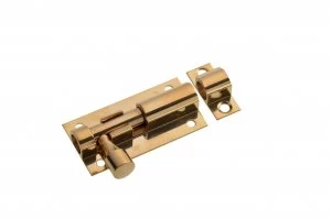 Wickes Barrel Bolt - Brass 51mm