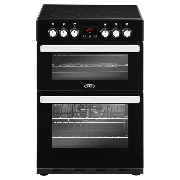 Belling Cookcentre 60E 60cm Electric Cooker with Ceramic Hob - Black - A/A Rated