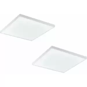 2 pack 300mm Sleek Ceiling Light White Slim Square Low Profile 11W LED 4000K