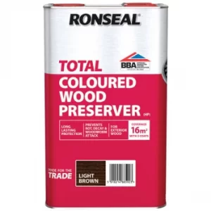 Ronseal 38592 Trade Total Wood Preserver Light Brown 5 litre