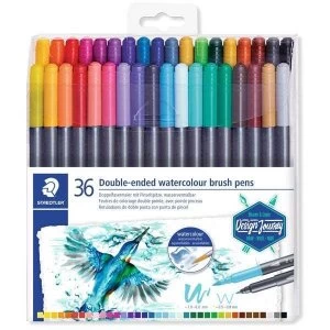 STAEDTLER Double-ended Watercolour Brush Pen Set Pack of 36