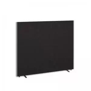 Floor standing fabric screen 1500mm high x 1800mm wide - charcoal