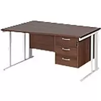 Dams International Wave Desk MCM14WLP3WHW 1,400 x 725 x 800 - 990 mm