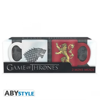 Game Of Thrones - Stark & Lannister Espresso Mugs