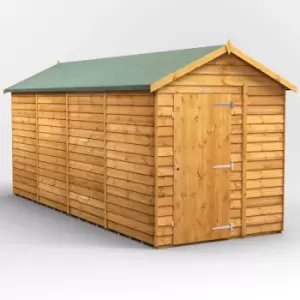 16x6 Power Overlap Windowless Apex Garden Shed