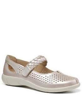 Hotter Quake Wide Fit Mary Jane Shoes - Pearl, Pearl, Size 8, Women