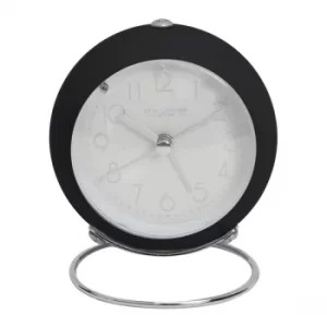 WILLIAM WIDDOP Black Metal Alarm Clock