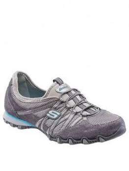 Skechers Bikers Hot Ticket Trainers - Grey, Size 3, Women