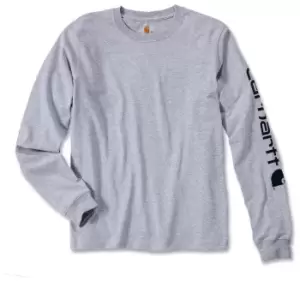 Carhartt Logo Longsleeve, grey, Size L, grey, Size L