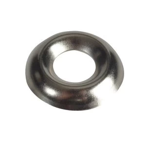 ForgeFix Screw Cup Washers Solid Brass Nickel Plated No. 10 Bag 200